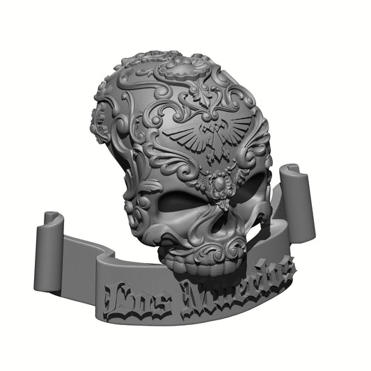 Los Muertos Chapter Shoulder Pad Decal Skull and Scroll for JoyToy Loyalist Marine Action Figures Custom 1:18th Scale Part