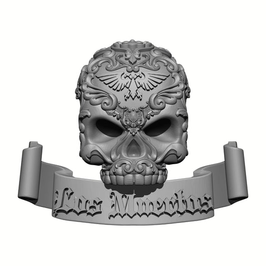 Los Muertos Chapter Shoulder Pad Decal Skull and Scroll for JoyToy Loyalist Marine Action Figures Custom 1:18th Scale Part