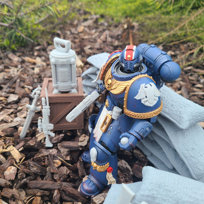 Raven Guard Legion Shoulder Pad Decal Ver. 1 for JoyToy Loyalist Marine Action Figures Custom 1:18th Scale Insignias