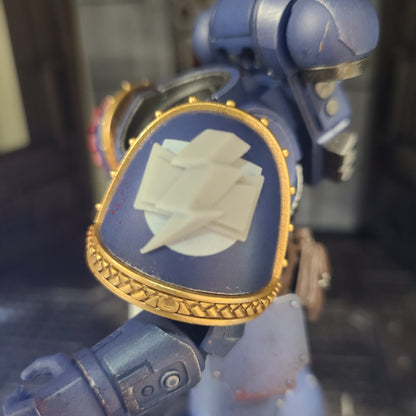 White Scars Legion 3D Shoulder Pad decal for JoyToy Grimdark Marine Action Figures Custom 1:18th Scale Parts