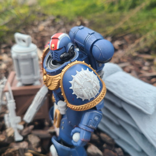 World Eaters Legion Shoulder Pad Decal Elite for JoyToy Traitor Marine Action Figures Custom 1:18th Scale Insignia