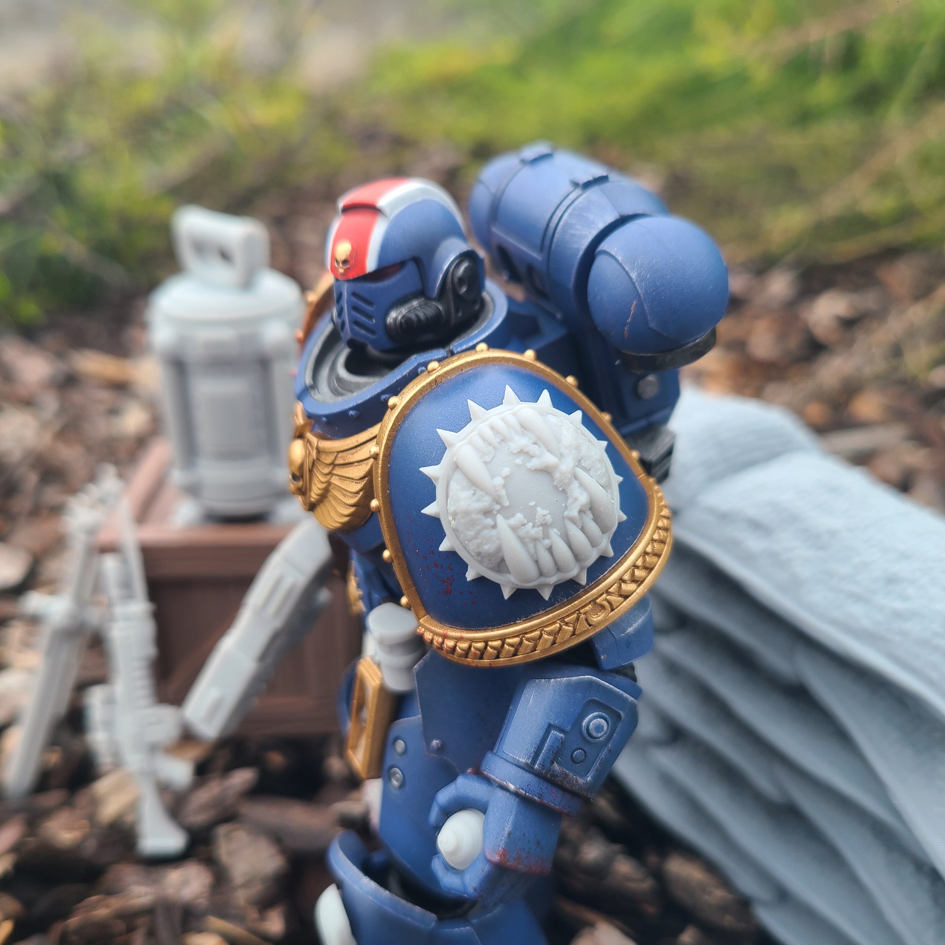 World Eaters Legion Shoulder Pad Decal Elite for JoyToy Traitor Marine Action Figures Custom 1:18th Scale Insignia