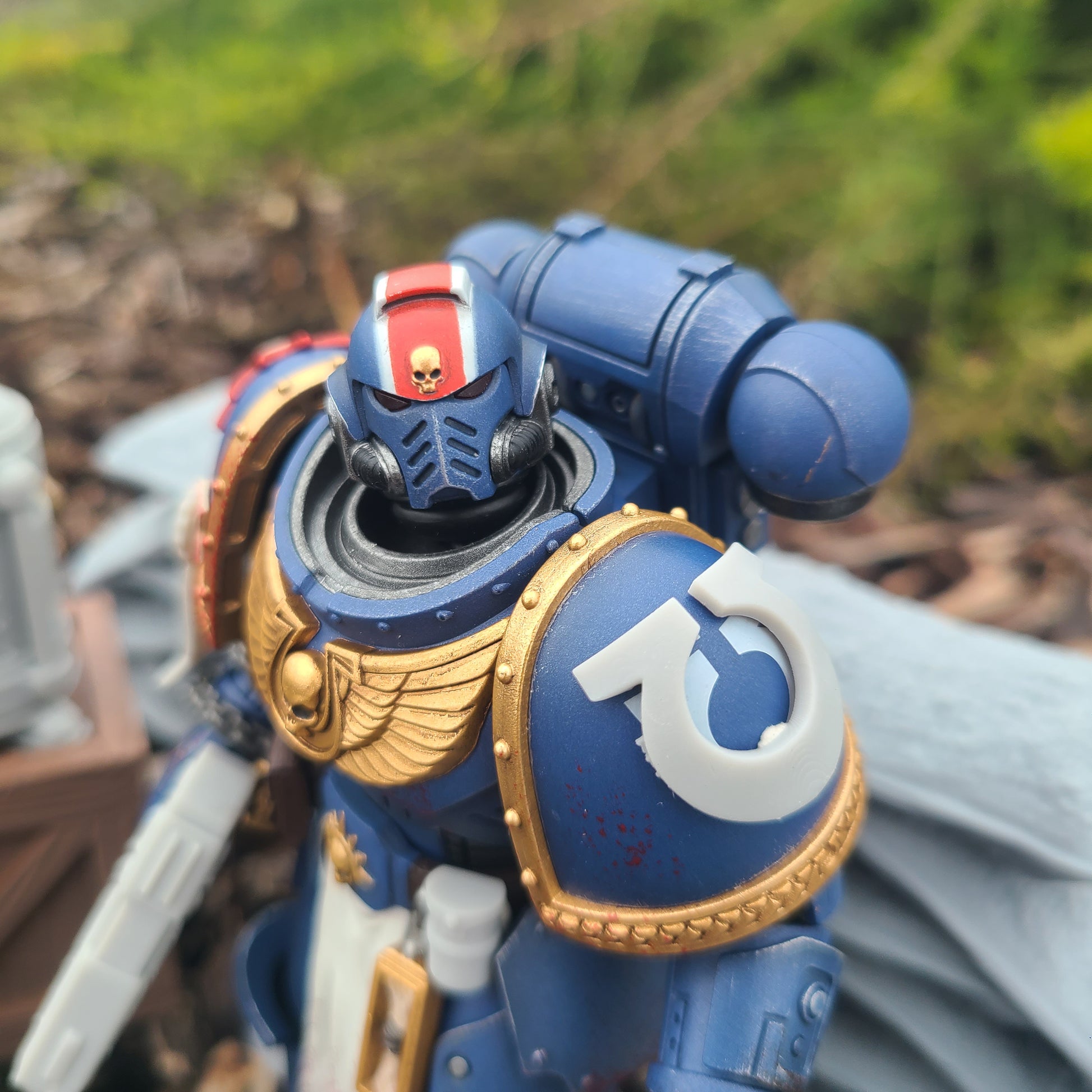 Ultramarines Legion Shoulder Pad Decal for JoyToy Loyalist Marine Action Figures Custom 1:18th Scale Insignia