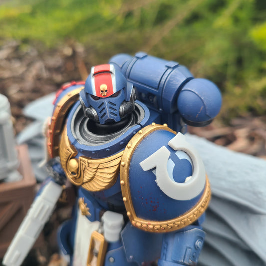 Ultramarines Legion Shoulder Pad Decal for JoyToy Loyalist Marine Action Figures Custom 1:18th Scale Insignia