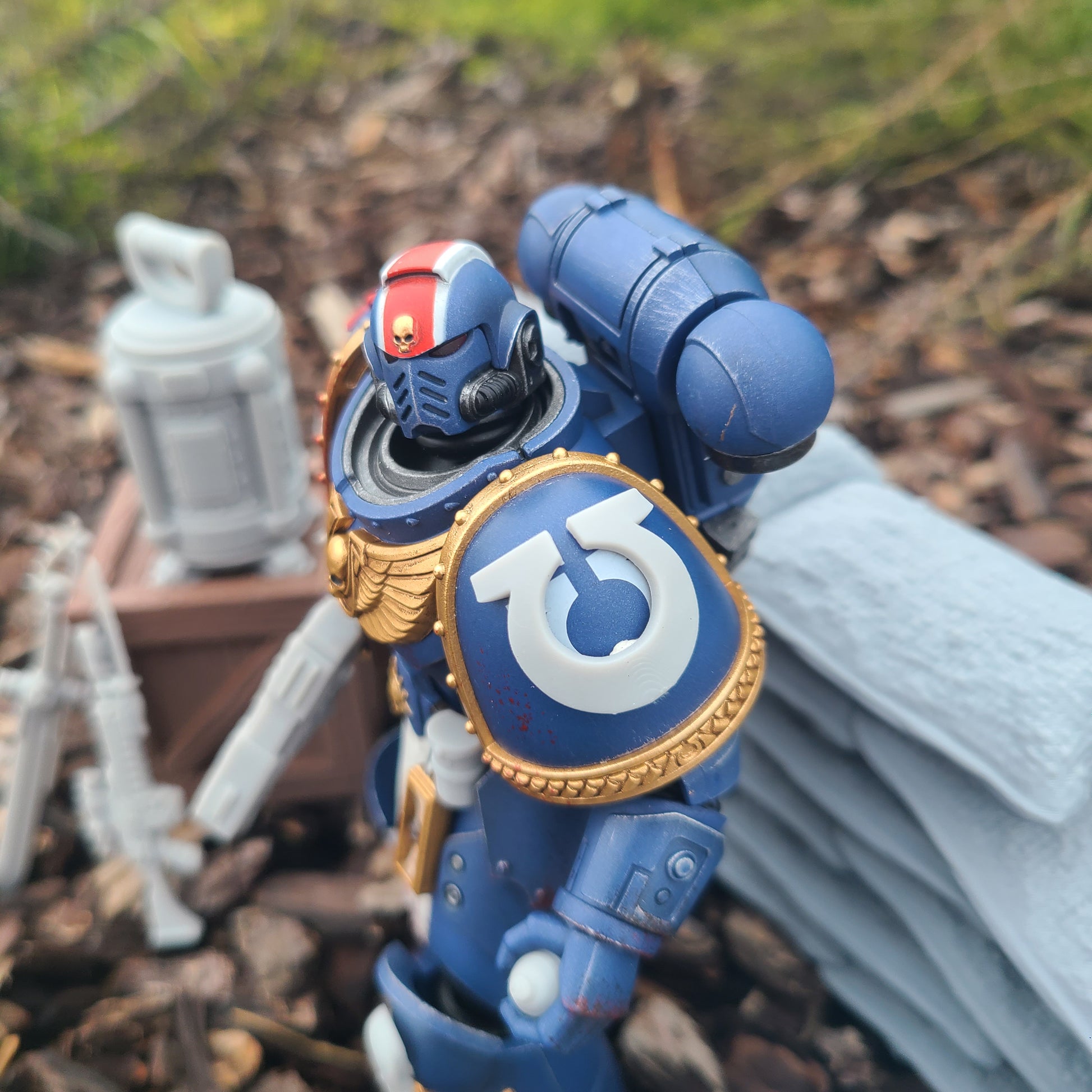 Ultramarines Legion Shoulder Pad Decal for JoyToy Loyalist Marine Action Figures Custom 1:18th Scale Insignia