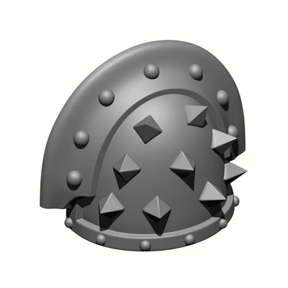 Gen: 3 V12 Pyramid Spike Shoulder Pad for JoyToy Grimdark Marine Action Figures