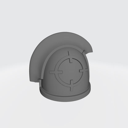 Marksman MKIII Shoulder Pad with Crosshair and 3 Quarter Sword Breaker Left for JoyToy Space Marine Action Figures