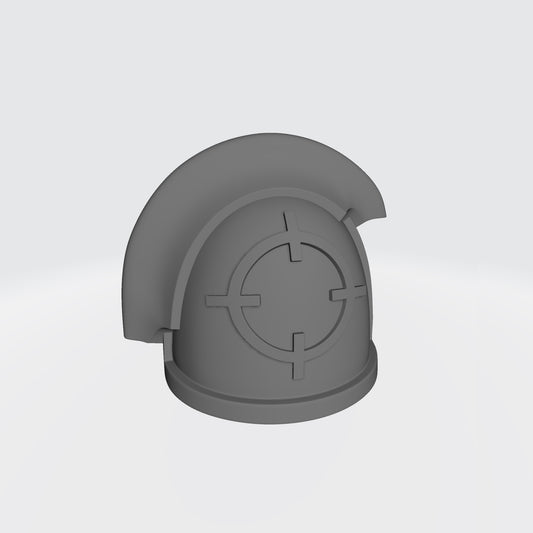 Marksman MKIII Shoulder Pad with Crosshair and 3 Quarter Sword Breaker Left for JoyToy Space Marine Action Figures