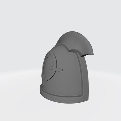 Marksman MKIII Shoulder Pad with Crosshair and 3 Quarter Sword Breaker Left for JoyToy Space Marine Action Figures
