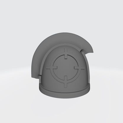 Marksman MKIII Shoulder Pad with Crosshair and 3 Quarter Sword Breaker Left for JoyToy Space Marine Action Figures