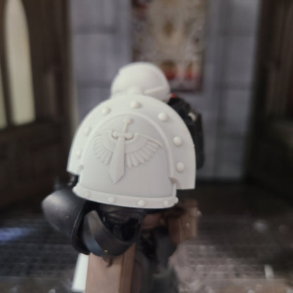 The 18th Scale Armory Dark Angels MKIII Shoulder Pad Gen: 3 Pauldron are compatible with the Dark Angels Legion JoyToy Space Marines*, from the Heresy era.