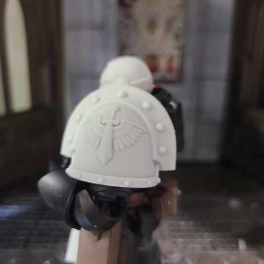 The 18th Scale Armory Dark Angels MKIII Shoulder Pad Gen: 3 Pauldron are compatible with the Dark Angels Legion JoyToy Space Marines*, from the Heresy era.