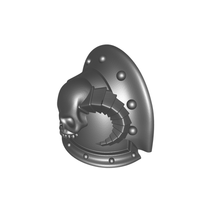 Librarian Grand Psyker MKIII Shoulder Pad Full Double Rivets for JoyToy Space Marine Action Figures 1:18th Scale Custom Parts