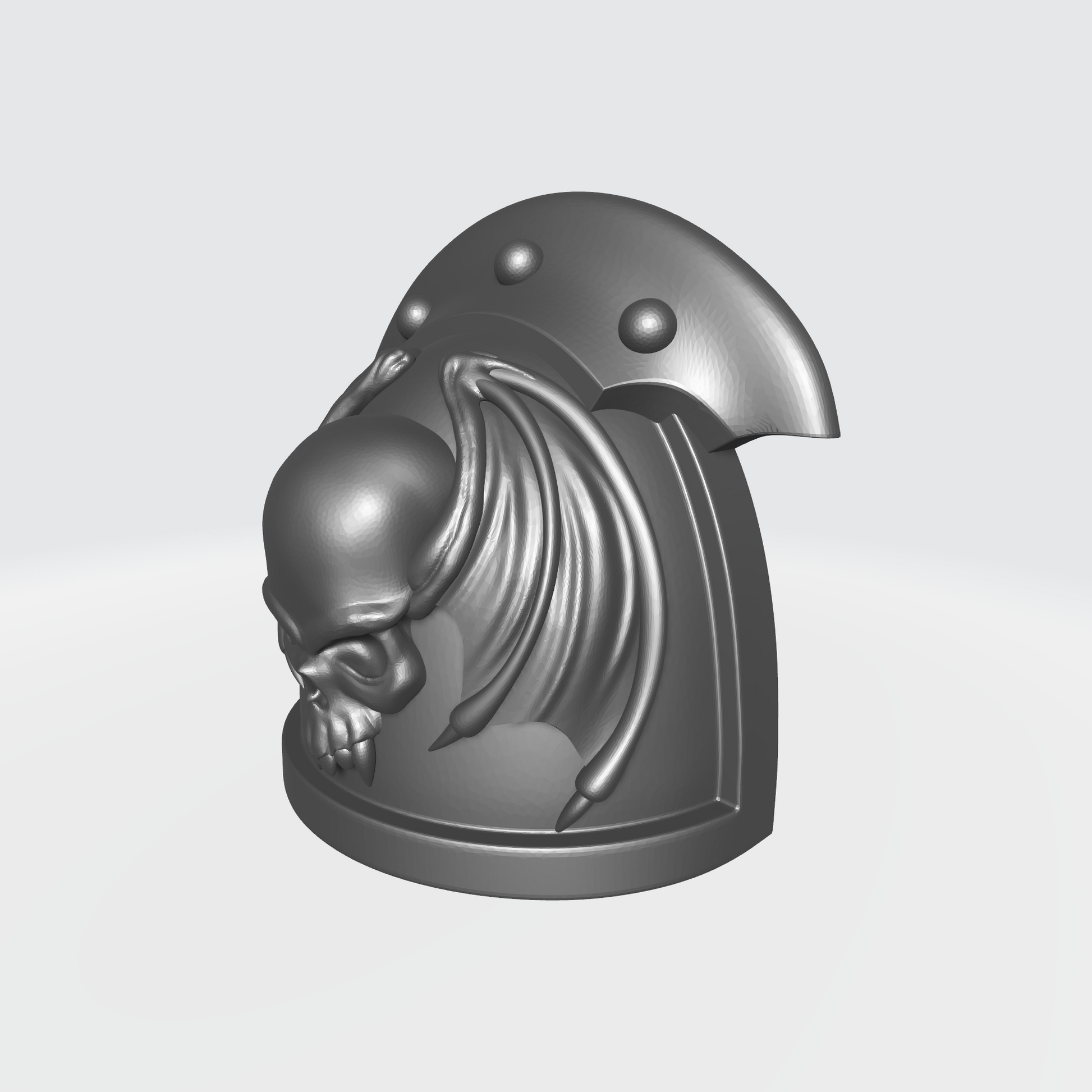 Night Lords Space Marine MKIII 3 Quarter Studded (with Rivets) Sword Breaker Shoulder Pad for JoyToy Traitor Legion Action Figures