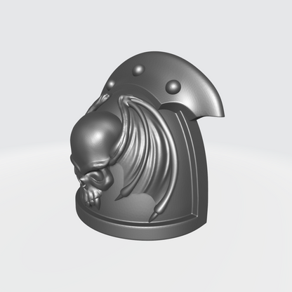 Night Lords Space Marine MKIII 3 Quarter Studded (with Rivets) Sword Breaker Shoulder Pad for JoyToy Traitor Legion Action Figures