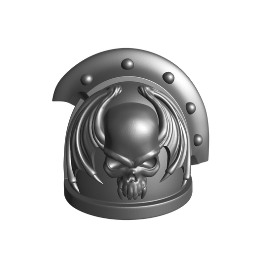 Night Lords Space Marine Legion MKIII 3 Quarter Studded (with Rivets) Sword Breaker Shoulder Pad RT for JoyToy Traitor Legion Action Figures