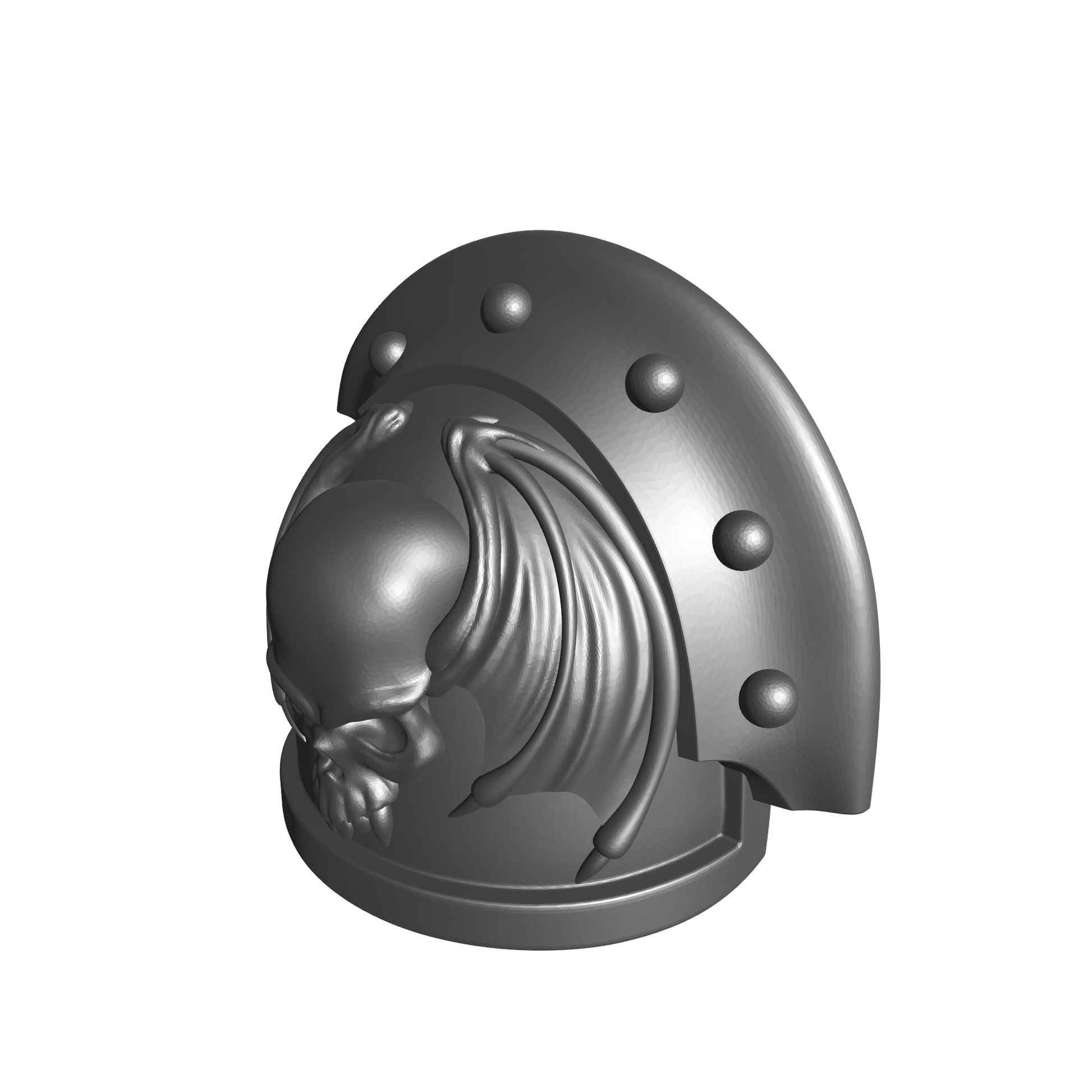 Night Lords Space Marine Legion MKIII 3 Quarter Studded (with Rivets) Sword Breaker Shoulder Pad RT for JoyToy Traitor Legion Action Figures