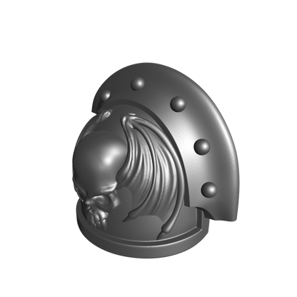 Night Lords Space Marine Legion MKIII 3 Quarter Studded (with Rivets) Sword Breaker Shoulder Pad RT for JoyToy Traitor Legion Action Figures