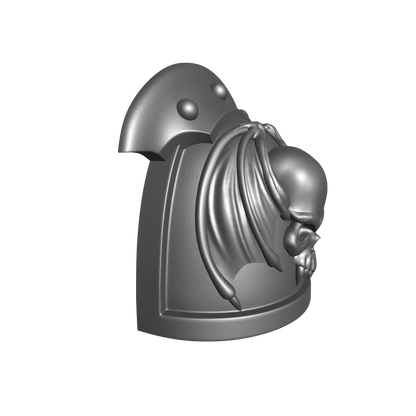 Night Lords Space Marine Legion MKIII 3 Quarter Studded (with Rivets) Sword Breaker Shoulder Pad RT for JoyToy Traitor Legion Action Figures