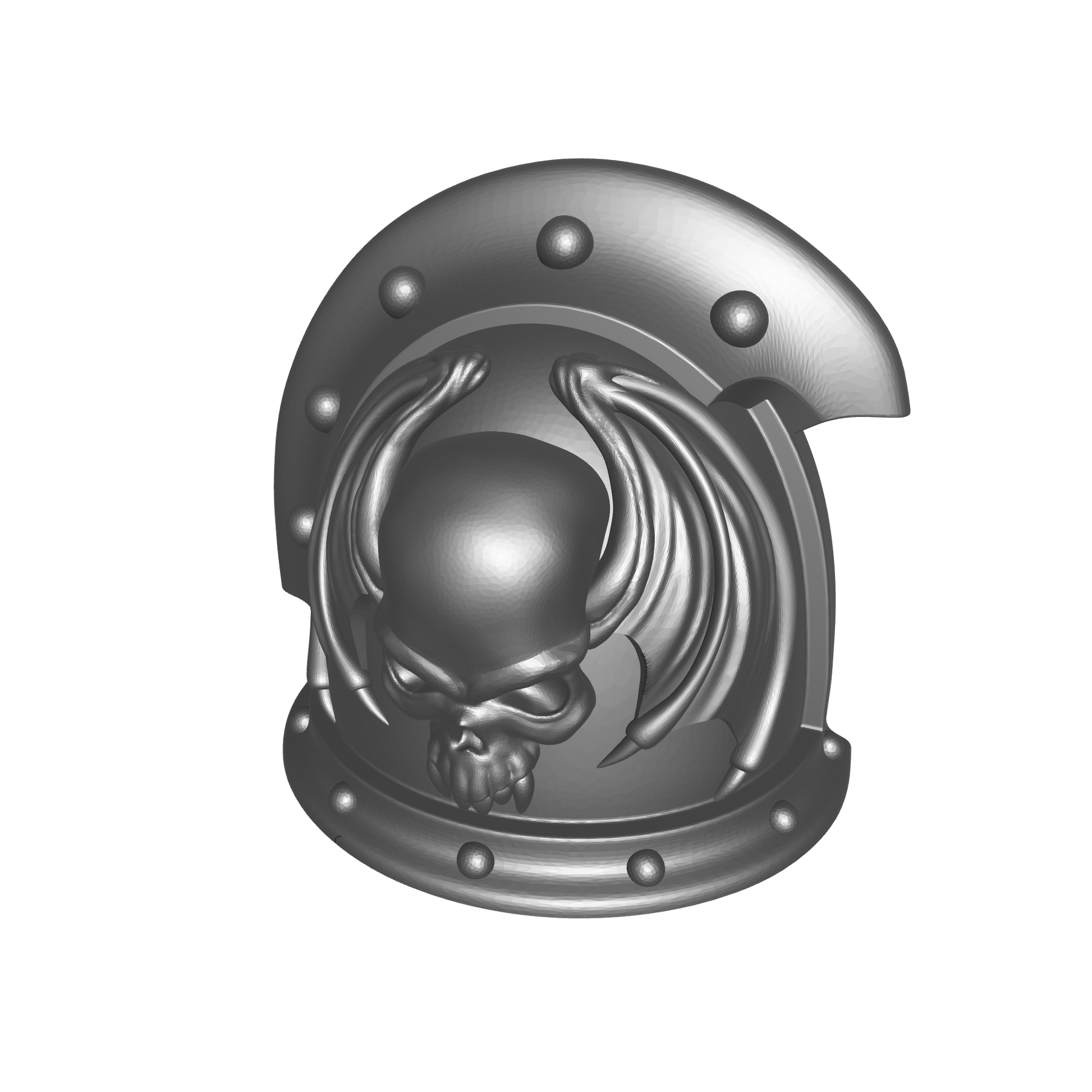 Space Marine Night Lords Legion MKIII Shoulder Pad 3 Quarter Studded (with two Rivets) Sword Breaker for JoyToy Traitor Legion Action Figures