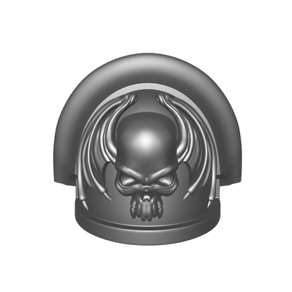 Night Lords Space Marine Legion MKIII Shoulder Pad with Full Sword Breaker for JoyToy Traitor Legion Action Figures