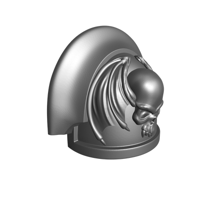 Night Lords Space Marine Legion MKIII Shoulder Pad with Full Sword Breaker for JoyToy Traitor Legion Action Figures