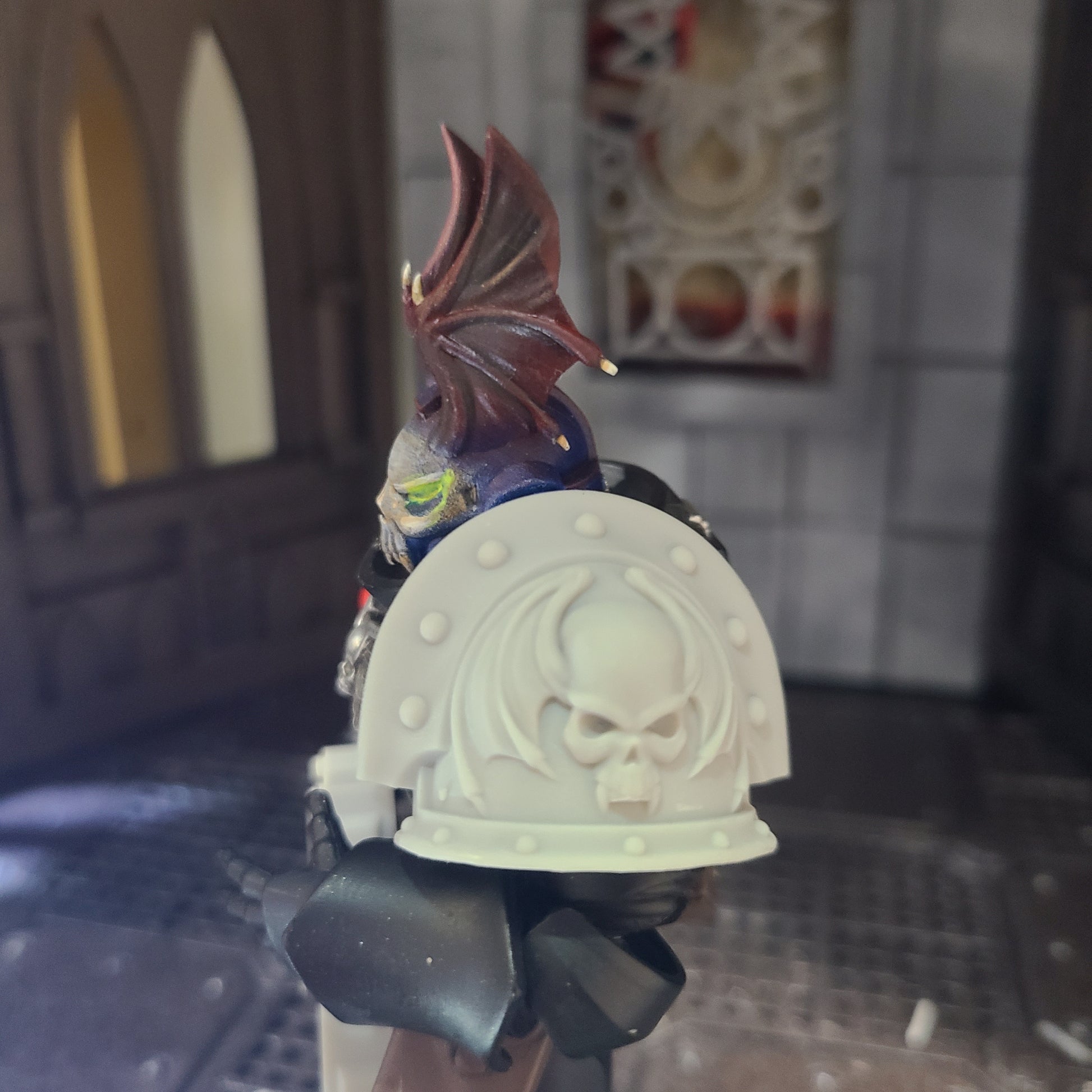 Night Lords MKIII Shoulder Pad Full Sword Breaker Studded Double Rivets for JoyToy Traitor Legion Action Figures