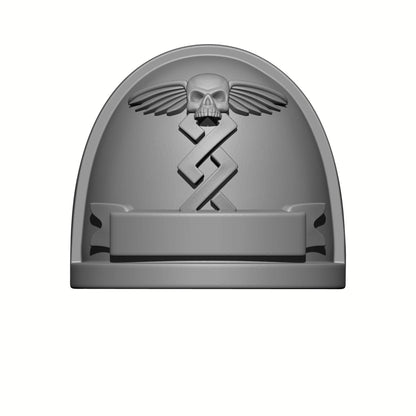 Apothecary Shoulder Pad MKIV Winged Skull Ver. 01 for JoyToy Loyalist Marine Action Figures Custom 1:18th Scale Pauldron