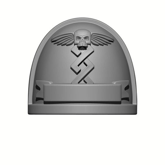 Apothecary Shoulder Pad MKIV Winged Skull Ver. 01 for JoyToy Loyalist Marine Action Figures Custom 1:18th Scale Pauldron