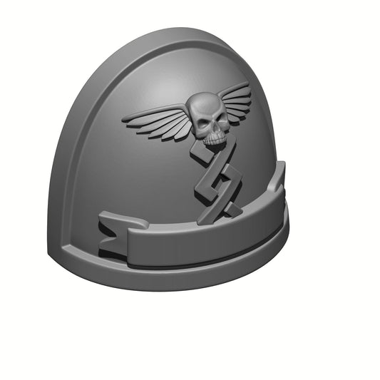 Apothecary Shoulder Pad MKIV Winged Skull Ver. 01 for JoyToy Loyalist Marine Action Figures Custom 1:18th Scale Pauldron