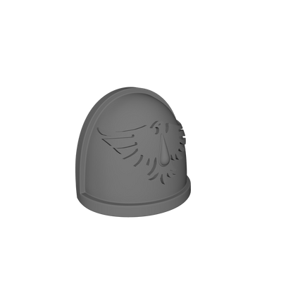 Blood Ravens Chapter MKIV Shoulder Pad V1 for JoyToy Space Marine Action Figures Custom 1:18th Scale Pauldron
