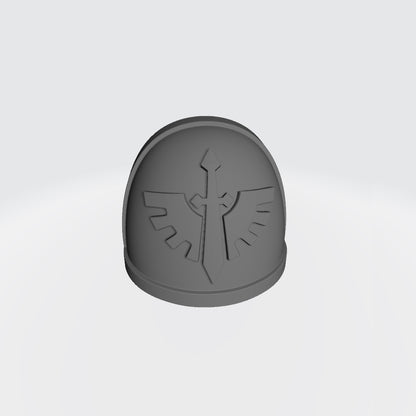 Dark Angels MKIV Version 1 Shoulder Pad Compatible with JoyToy Space Marine 4" Action Figures by 1th Scale Armory