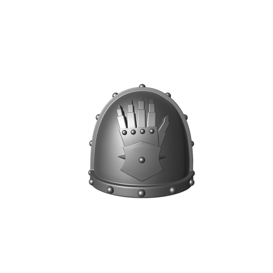 Iron Hands Hands Legion MK VII Shoulder Pad for JoyToy Loyalist Marine Action Figures Custom 1:18th Scale Pauldron
