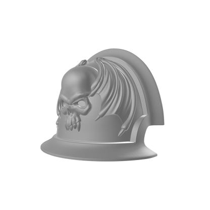 Custom Night Lords Space Marine MKVII Notched Thin 2 Shoulder Pad for JoyToy Traitor Marine Action Figures