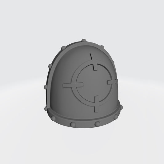 Marksman MKVII Shoulder Pad with Studs, and Crosshair for JoyToy Space Marine Action Figures