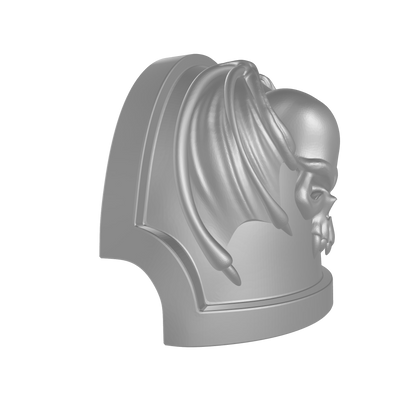 Custom Night Lords Space Marine 
 Legion MKX Notched (Stealth) Shoulder Pad for JoyToy Traitor Marine Action Figures