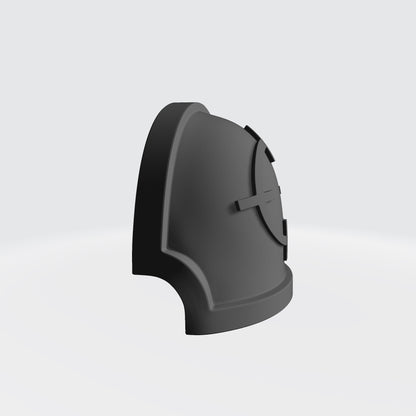 Marksman MKX Notched (Stealth) Shoulder Pad with Crosshair for JoyToy Space Marine Action Figures