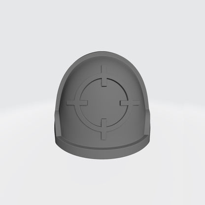 Marksman MKX Notched (Stealth) Shoulder Pad with Crosshair for JoyToy Space Marine Action Figures