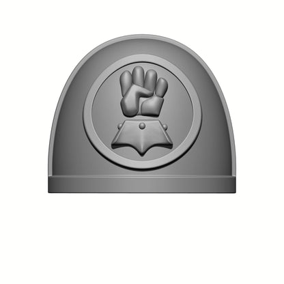 Monarch Fists Custom MK 4 Shoulder Pad compatible with JoyToy Battle Brother Marine Action Figures 1:18th Scale