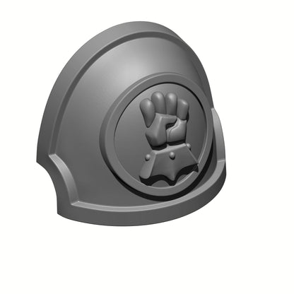 Imperial Fists Notched Shoulder Pad Mark X compatible with JoyToy Reiver Space Marine Action Figures 1:18th Scale