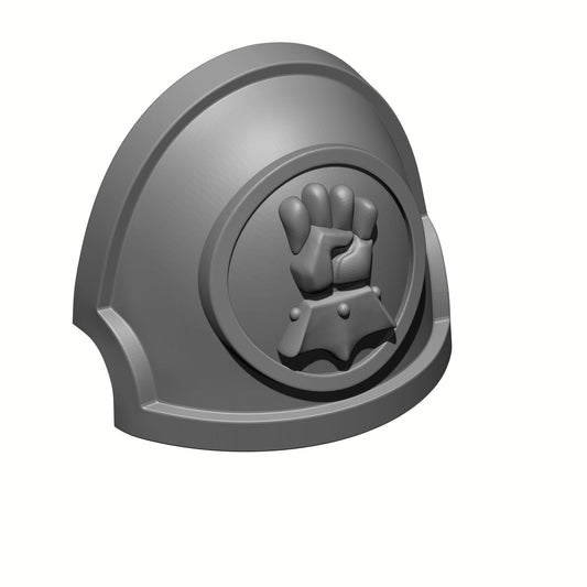 Imperial Fists Notched Shoulder Pad Mark X compatible with JoyToy Reiver Space Marine Action Figures 1:18th Scale