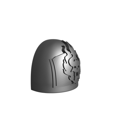 Word Bearers Legion MKVI Shoulder Pad 02 Pre for JoyToy Traitor Marine Action Figures Custom 1:18th Scale Pauldron