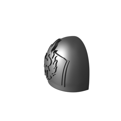 Word Bearers Legion MKVI Shoulder Pad 02 Pre for JoyToy Traitor Marine Action Figures Custom 1:18th Scale Pauldron