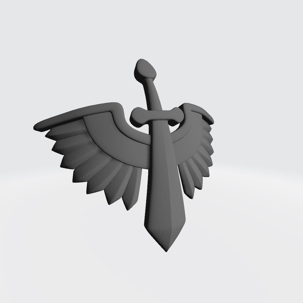 Dark Angels Grimm Legion Shoulder Pad Decal Version 02 for JoyToy Space Marine Action Figures