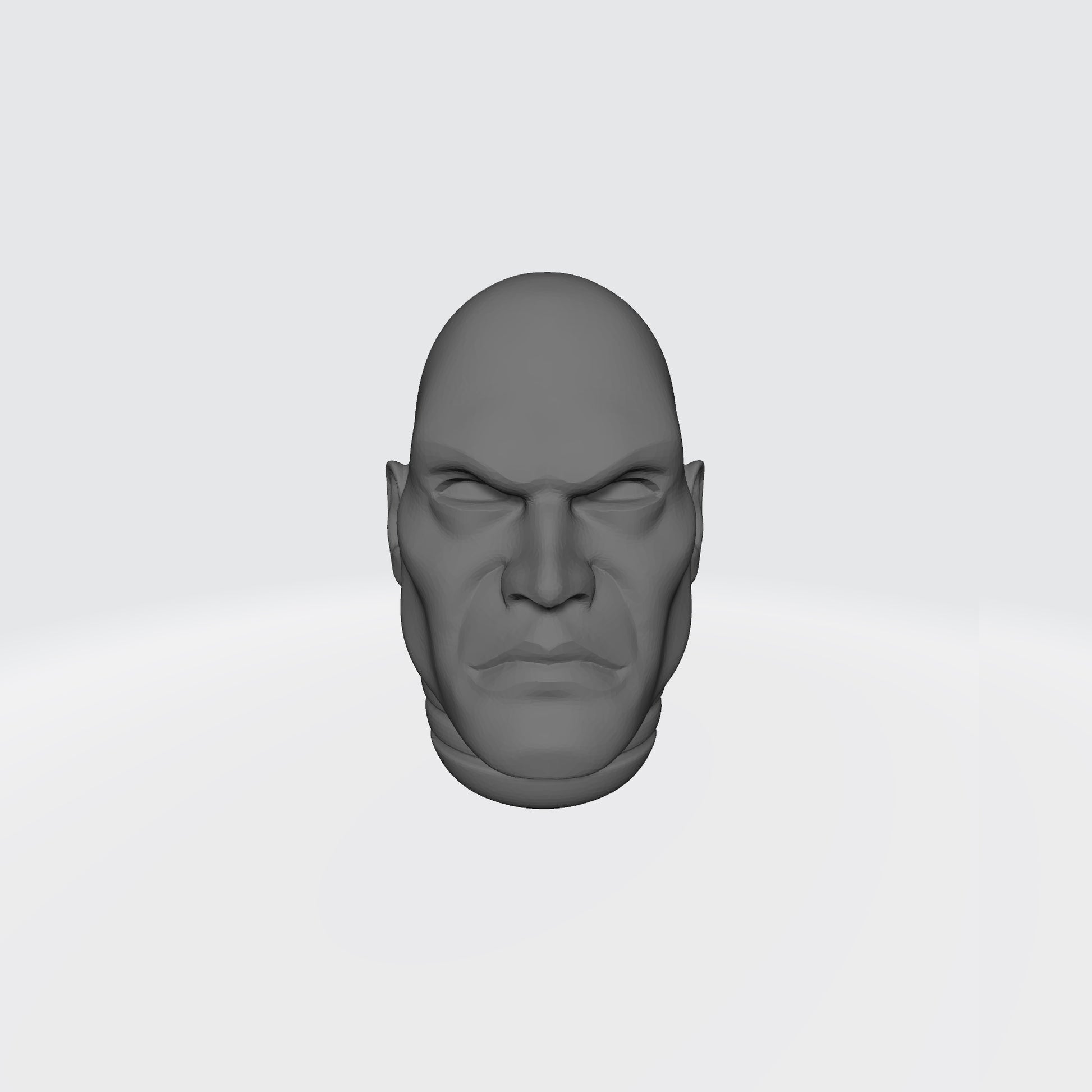 Bald Veteran Marine Head Swap for JoyToy Warhammer 40K Compatible Space Marine 1:18 Action Figure 4" Custom Part