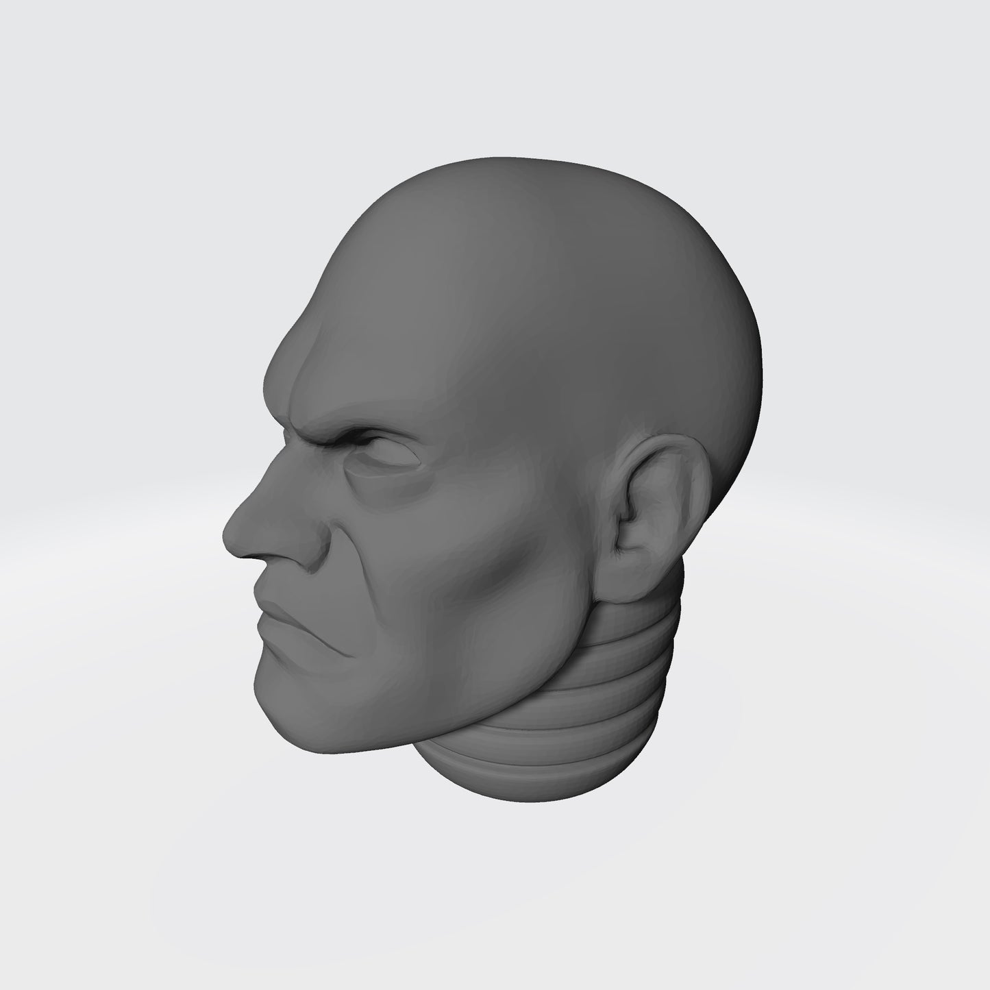 Bald Veteran Marine Head Swap for JoyToy Warhammer 40K Compatible Space Marine 1:18 Action Figure 4" Custom Part