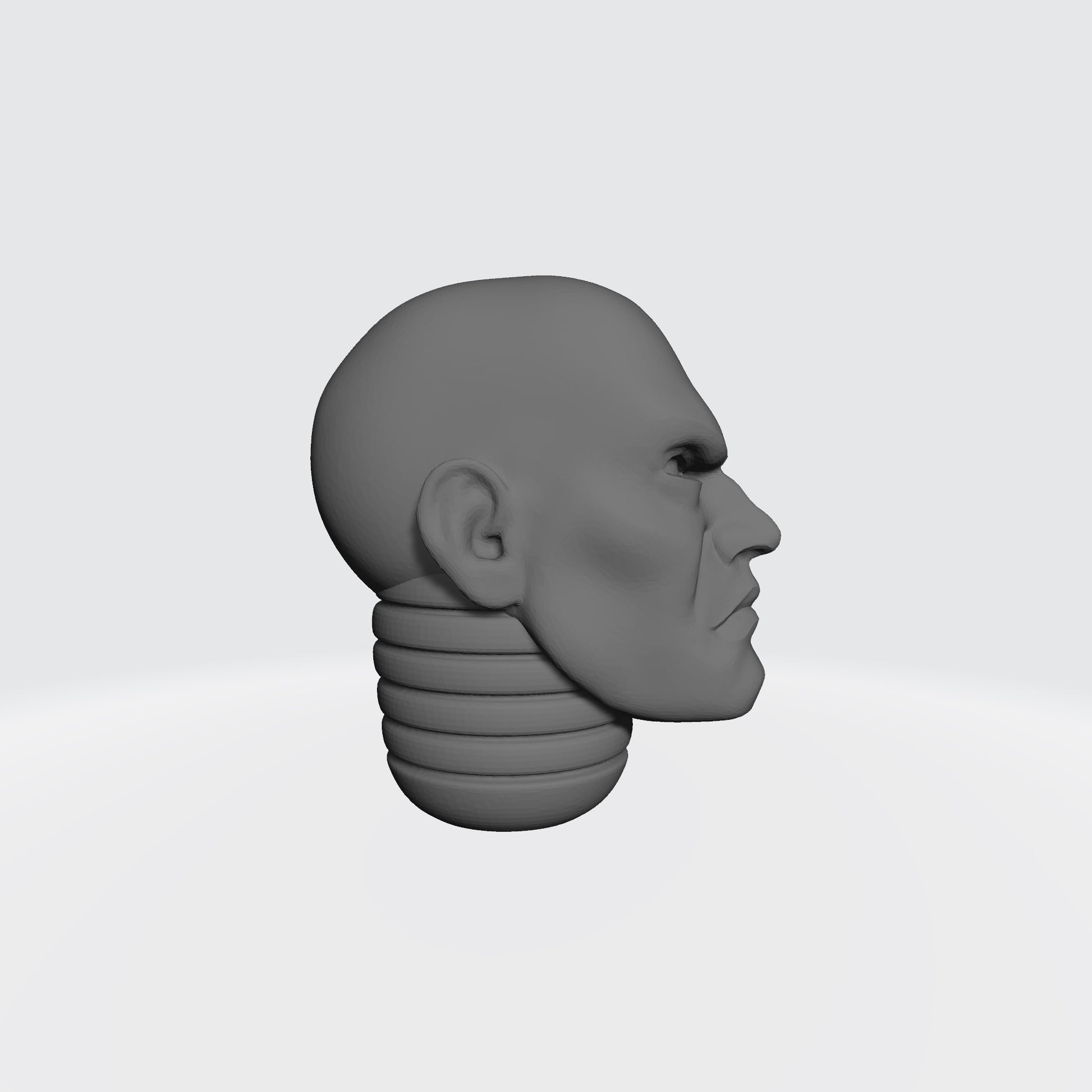 Bald Veteran Marine Head Swap for JoyToy Warhammer 40K Compatible Space Marine 1:18 Action Figure 4" Custom Part