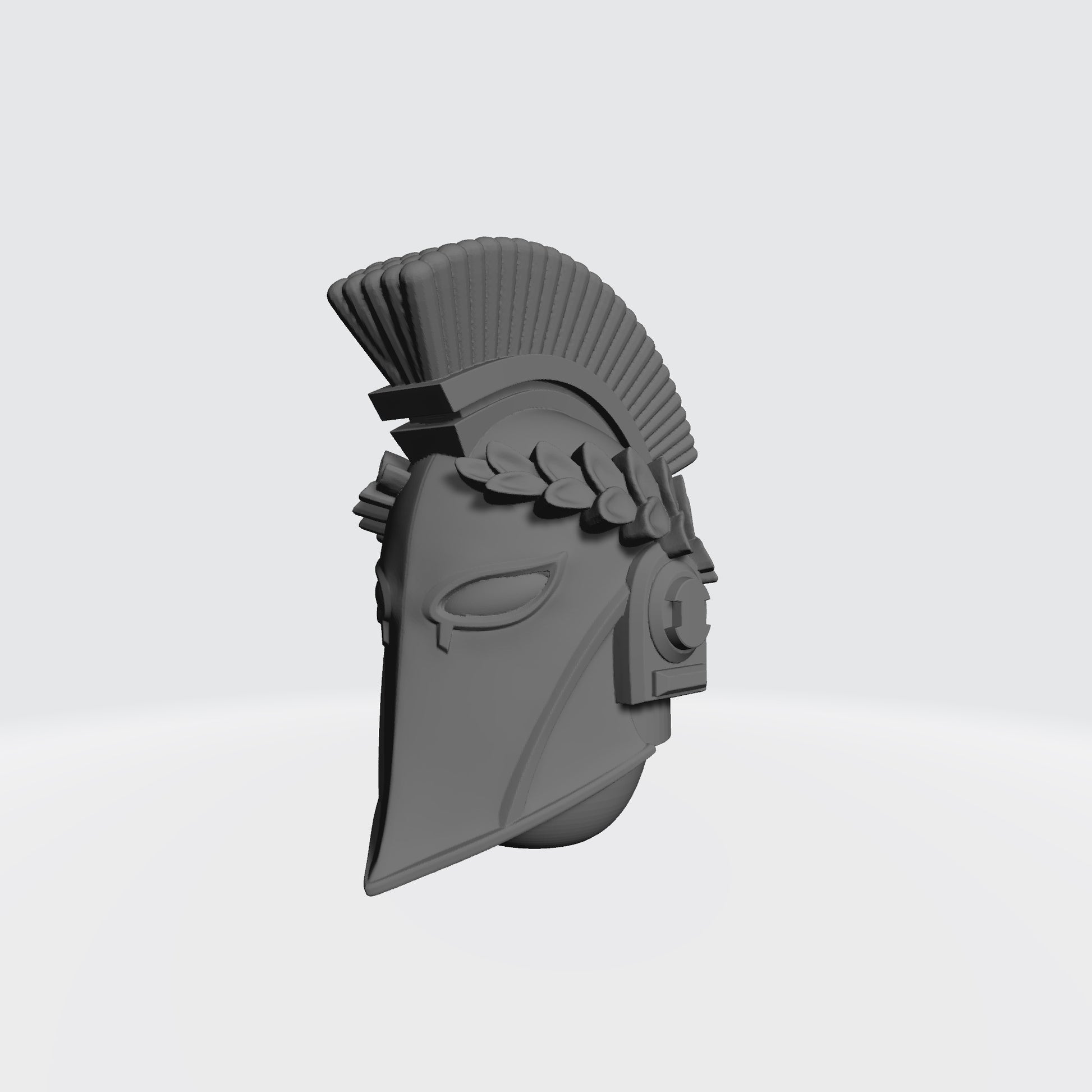 Minotaurs Chapter Helmet with Laurel and Crest compatible with JoyToy Space Marine Action Figures Left Profile