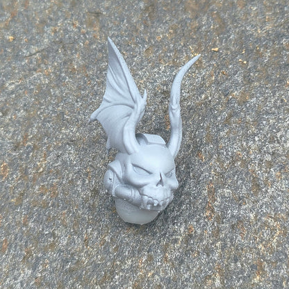 3D Printed Night Lords Artificer Wrought Helmet with Skull & Gargoyle Wingsis Compatible with JoyToy Space Marine 1:18 Scale Action Figures by 18th Scale Armory