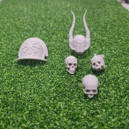 Custom Skulls with Jawbone for JoyToy Battle Brother Marine Action Figures 1:18th Scale Custom Parts